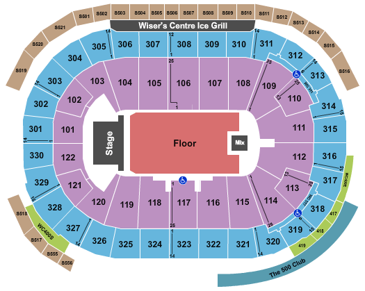 Rogers Arena Rush Seating Chart